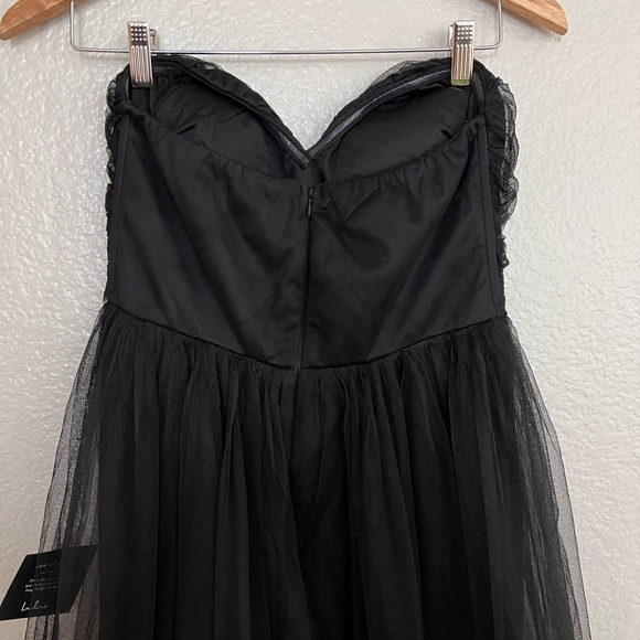 NWOT Regal Behavior Black Tulle Strapless Maxi Dress - Picture 6 of 7